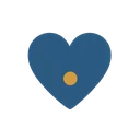 Latidate heart and location pin logo